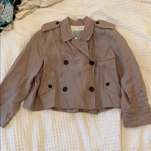 Jigsaw Cropped Linen Trench